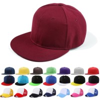 Baseball Cap Plain Blank Snapback Hip Hop Adjustable Fitted Peak Flat Sun Hat US  eb-31462772